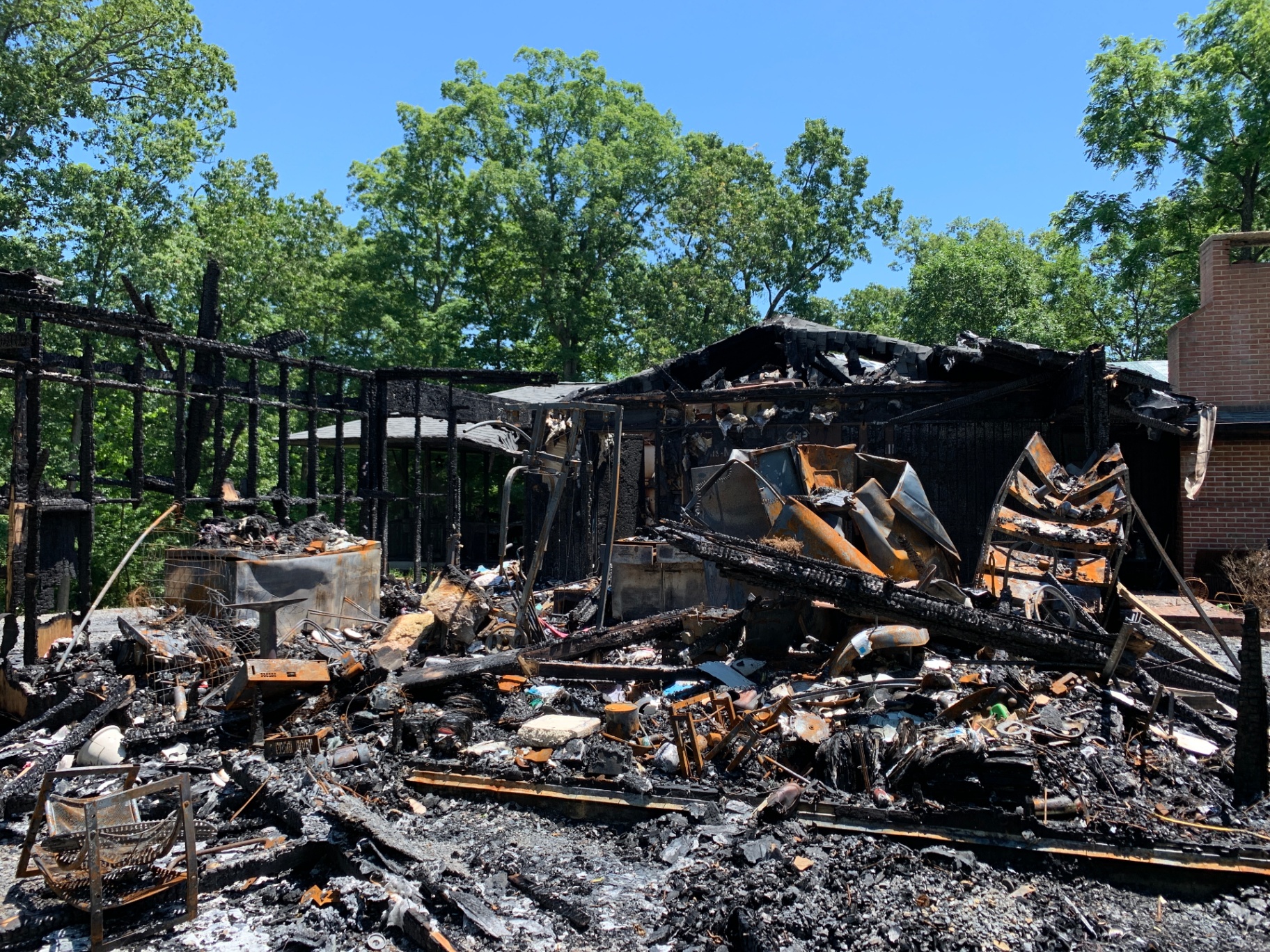 Property before restoration — fire damage