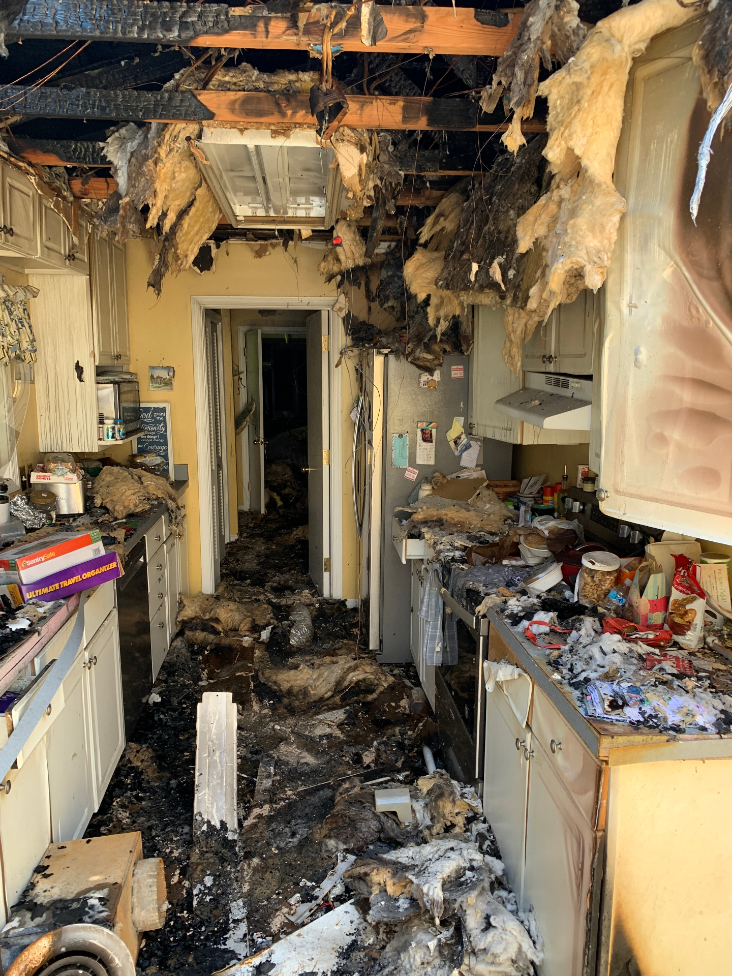 Fire and Smoke Damage, before restoration